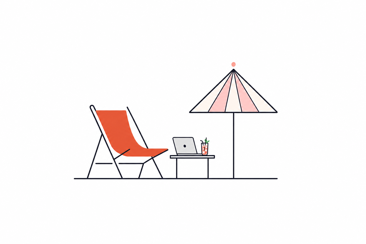 Ordinateur portable, scène de travail Smart Lazy Club